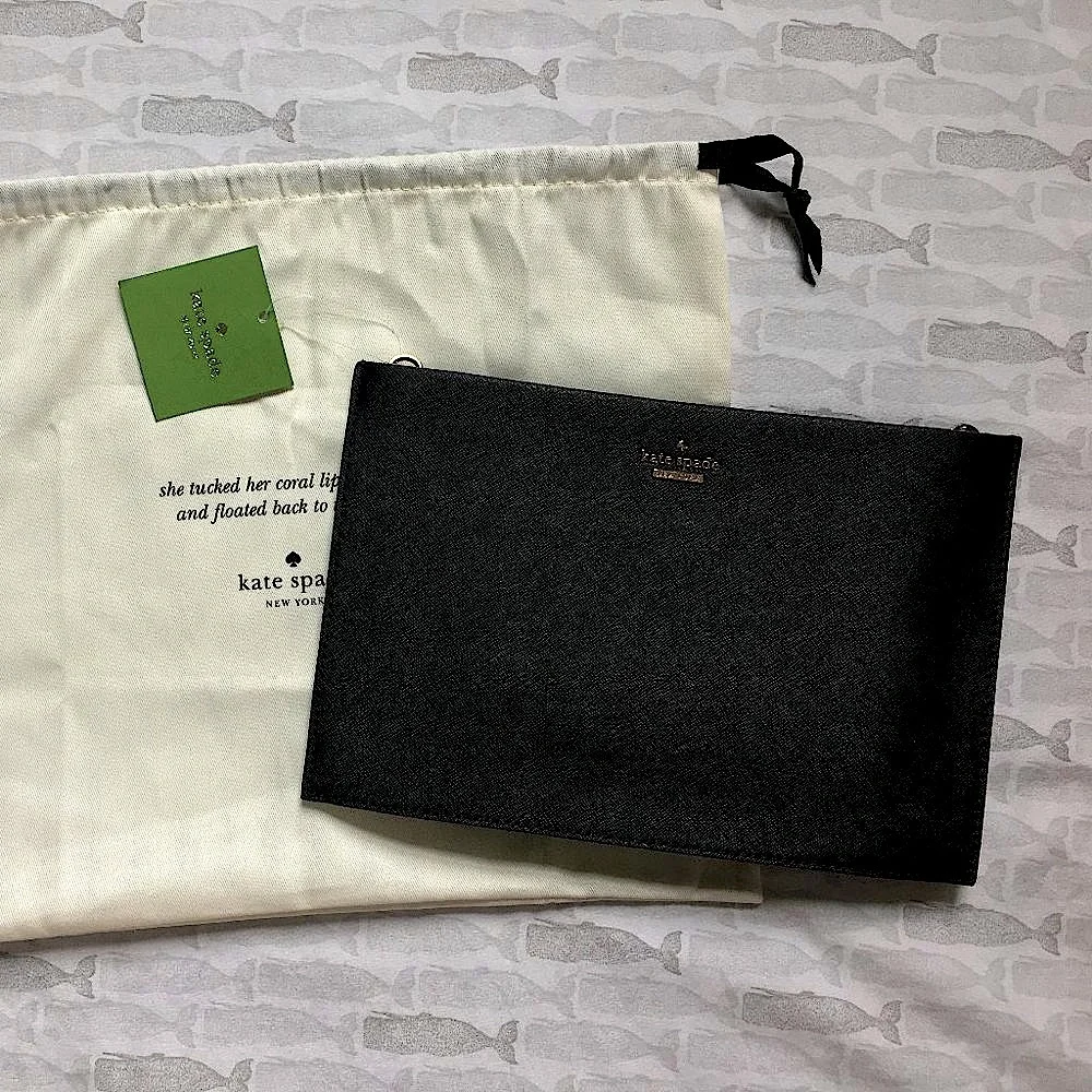 NWT Kate Spade Black Leather Crossbody Purse - Picture 5 of 12